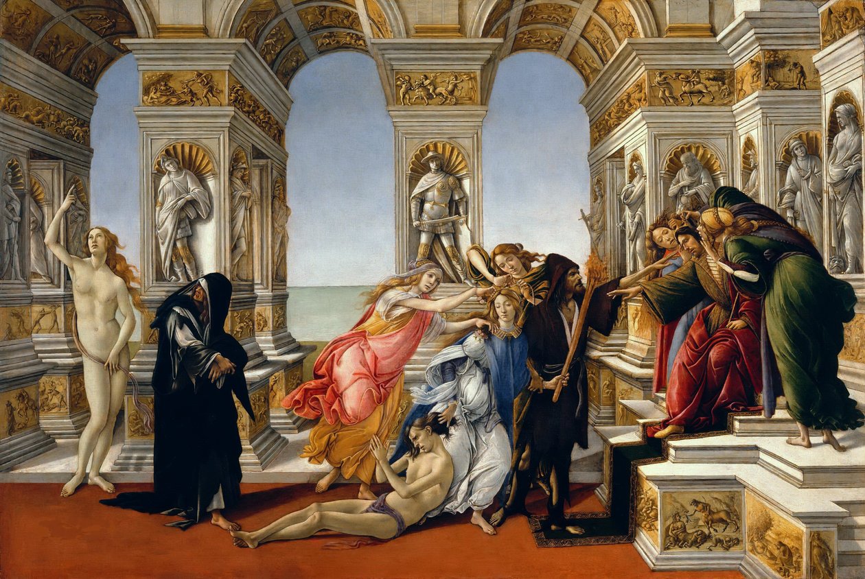 Calumny of Apelles ، 1497-98 بواسطة ساندرو بوتيتشيلي