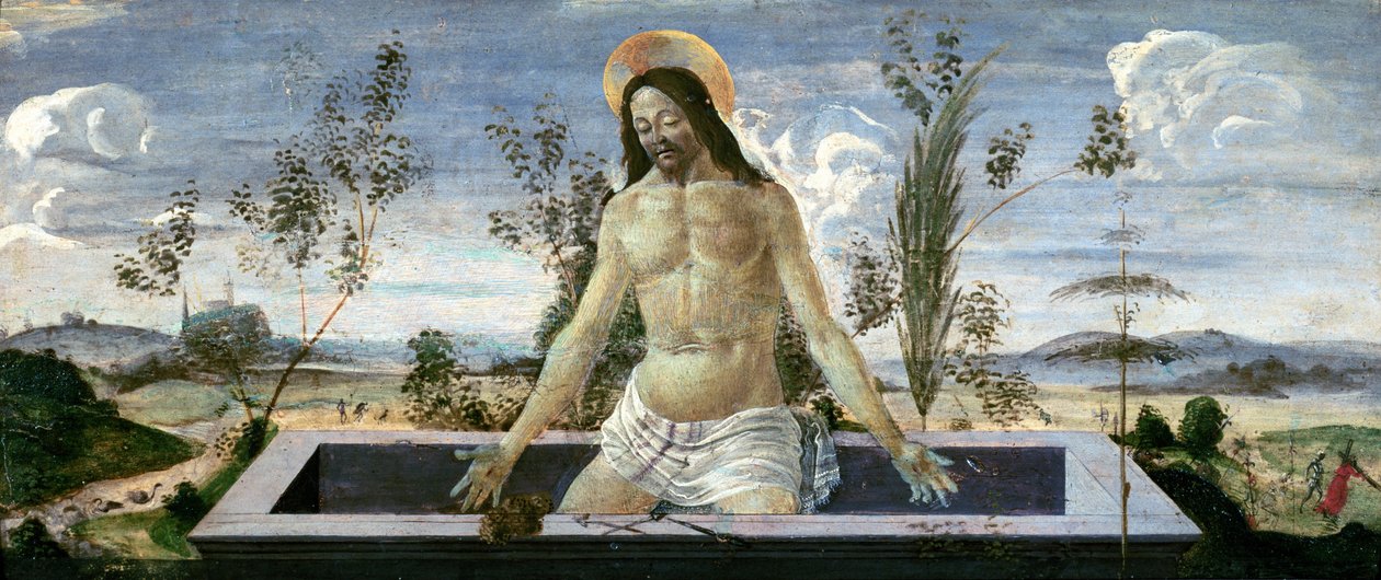 لوحة Predella تصور القيامة ، من سانت برنابا Altarpiece (تمبرا على لوحة) (انظر أيضًا 44334،44354،44358،85657) بواسطة ساندرو بوتيتشيلي