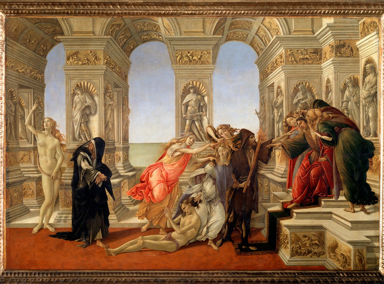 افتراء Apelles (تمبرا على قماش بواسطة ساندرو بوتيتشيلي