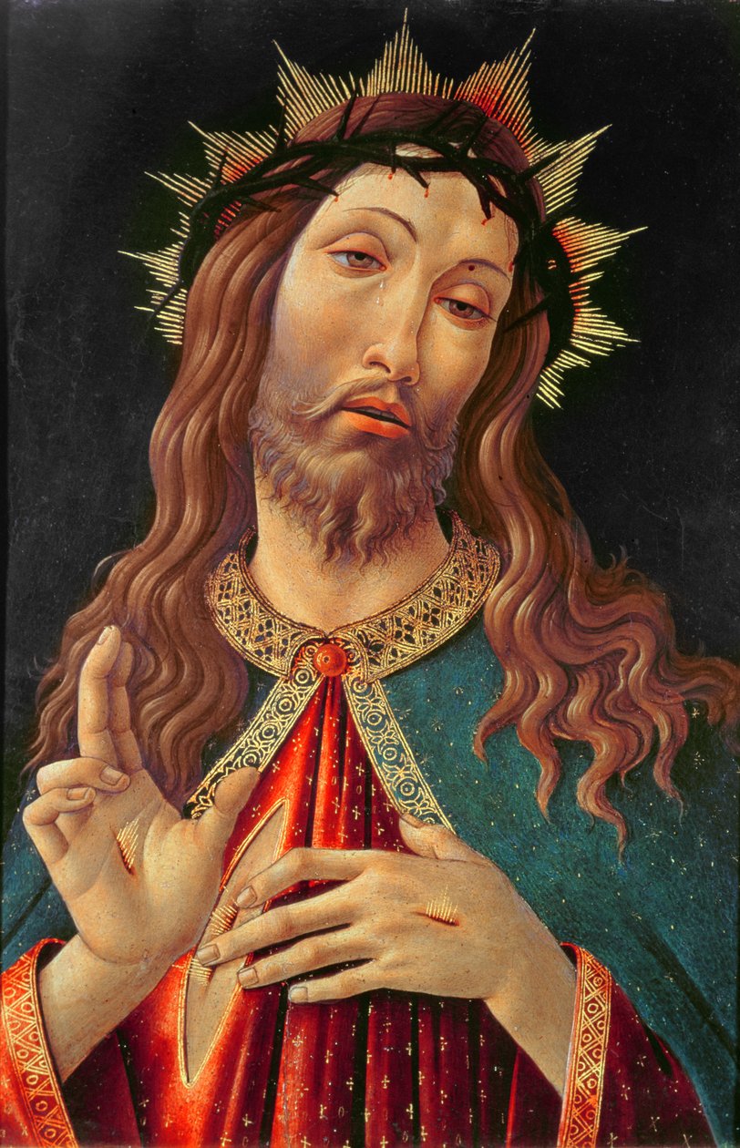 Ecce Homo ، أو The Redeemer ، c.1474 (تمبرا على اللوحة) بواسطة Sandro (Attr. To) Botticelli