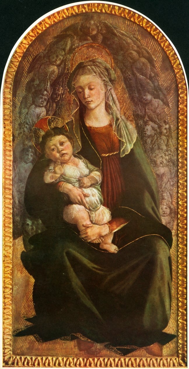 مادونا في المجد مع سيرافيم ، c1469-1470 ، 1937. بواسطة ساندرو بوتيتشيلي