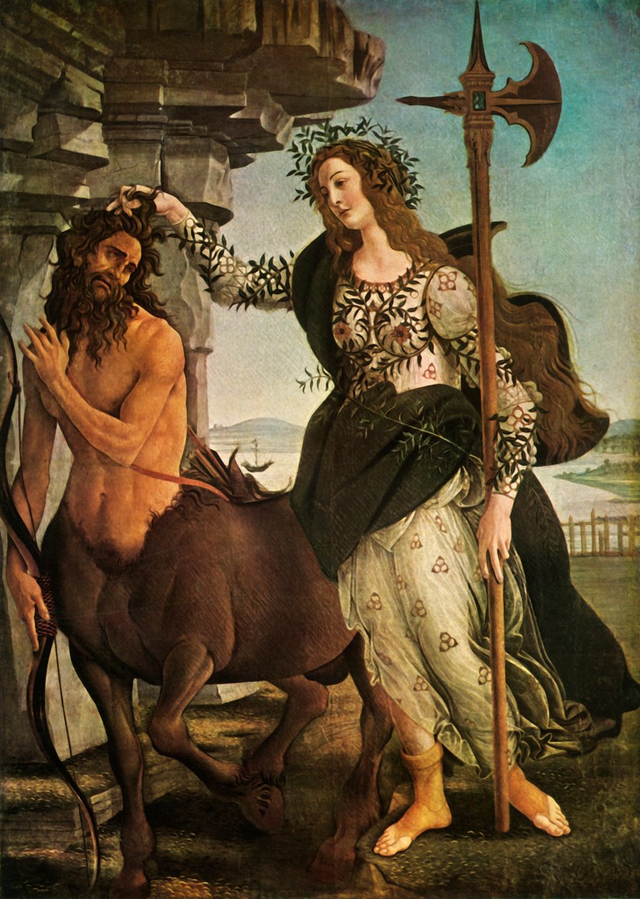بالاس والقنطور ، c1480-1485 ، 1937. بواسطة ساندرو بوتيتشيلي
