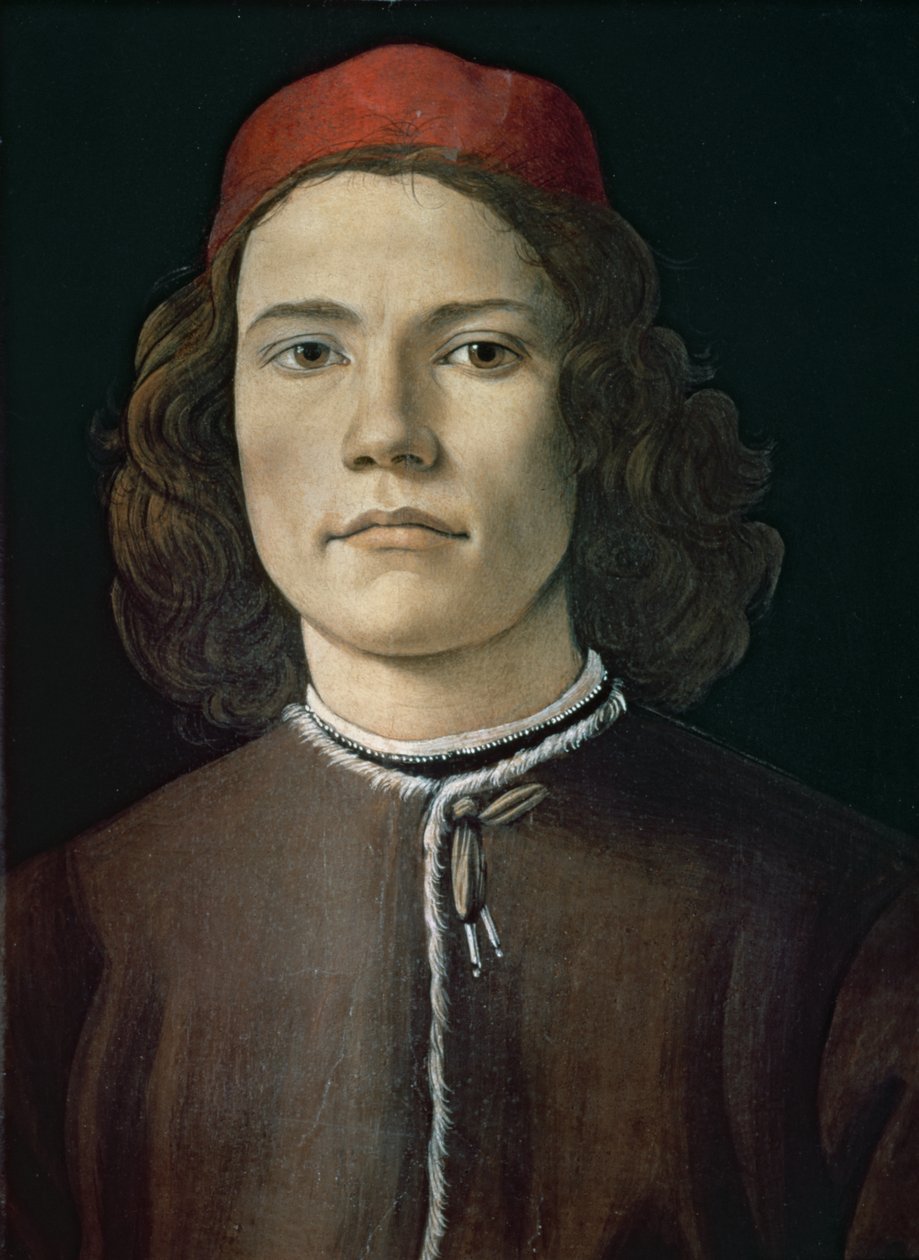صورة لشاب ، c.1480-85 (درجة الحرارة والزيت على اللوحة) بواسطة ساندرو بوتيتشيلي
