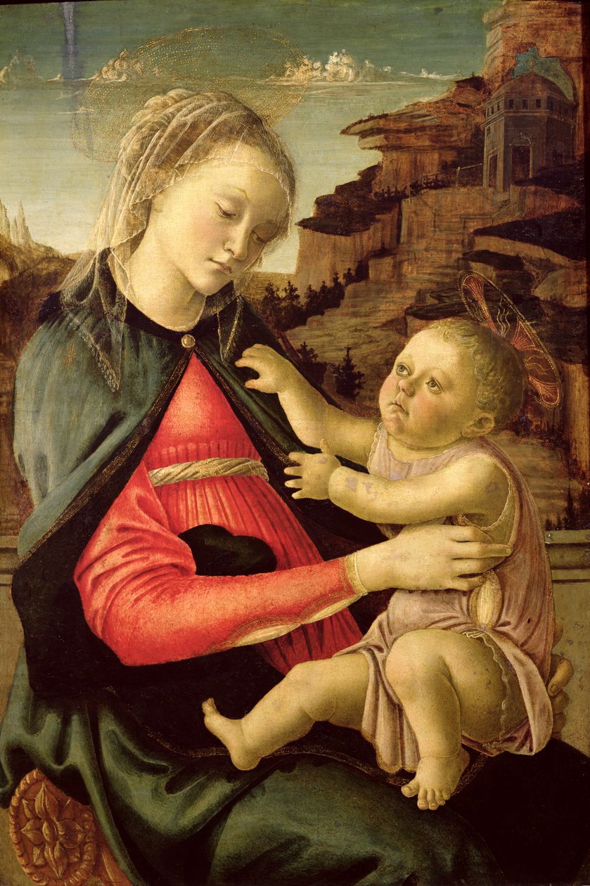 العذراء والطفل (مادونا غويدي دا فاينزا) c.1465-70 بواسطة ساندرو بوتيتشيلي