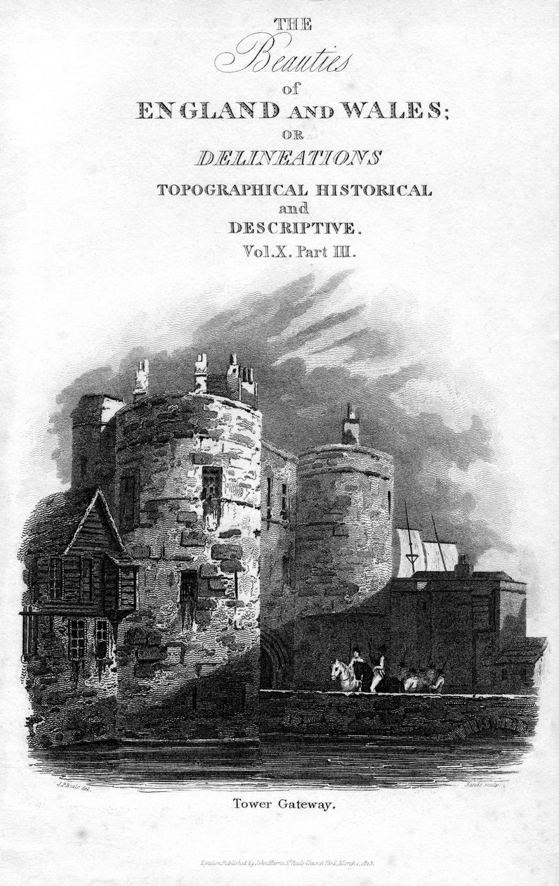 بوابة البرج ، برج لندن ، 1815. بواسطة رمال