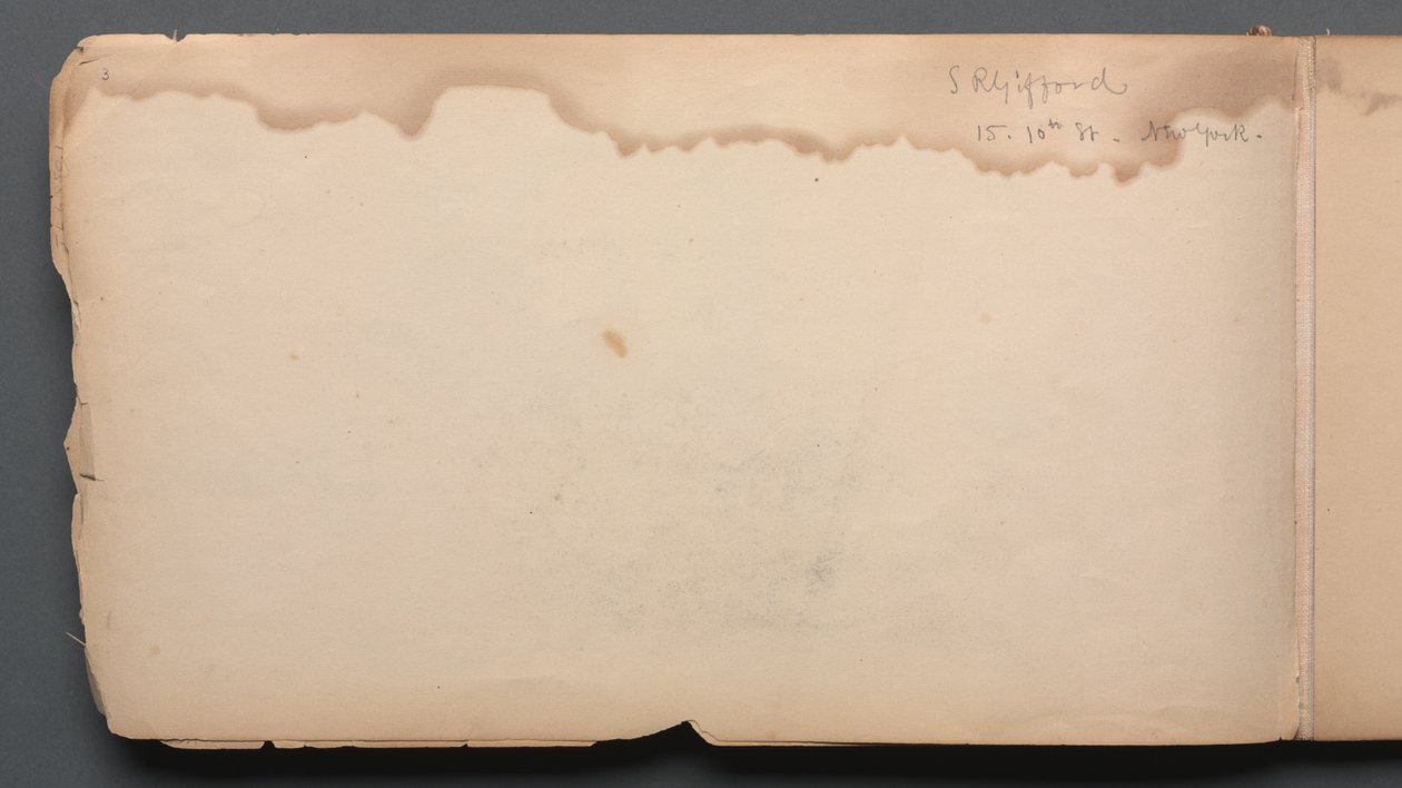 كراسة الرسم ، الصفحة 03: SR Gifford 15 10th Street New York، 1859. بواسطة سانفورد روبنسون جيفورد