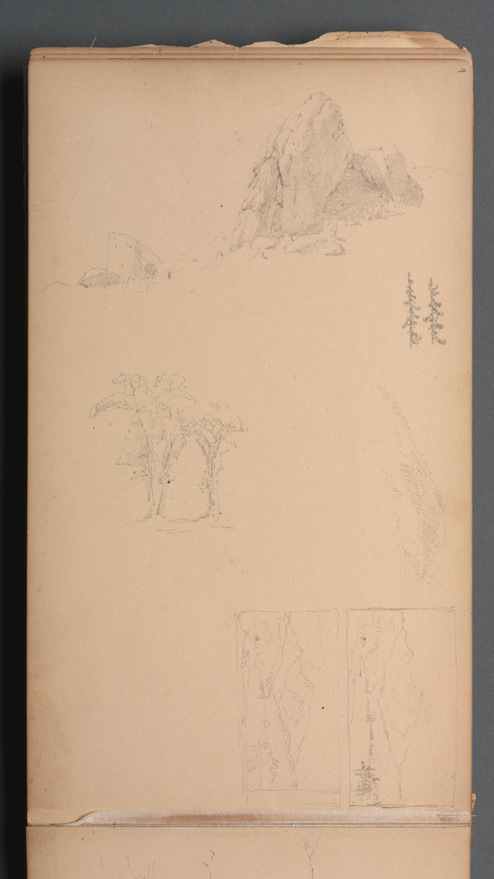 كراسة الرسم ، الصفحة 09: Mountians and Rocks ، 1859. بواسطة سانفورد روبنسون جيفورد