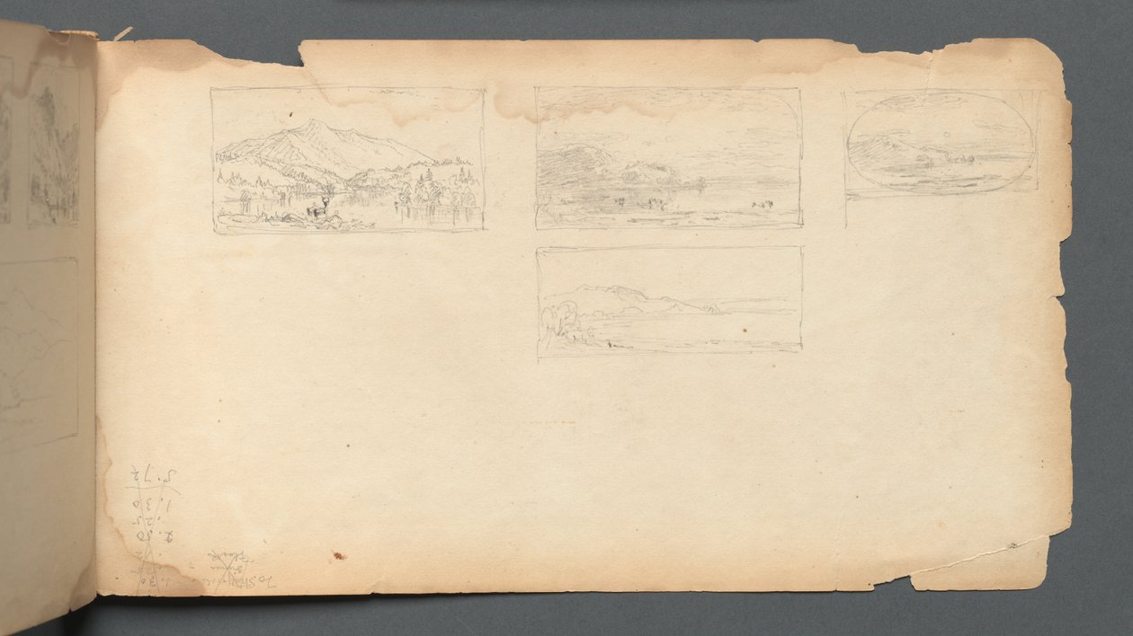 كراسة الرسم ، صفحة 40: ماين لاند سكيب ، 1859. بواسطة سانفورد روبنسون جيفورد