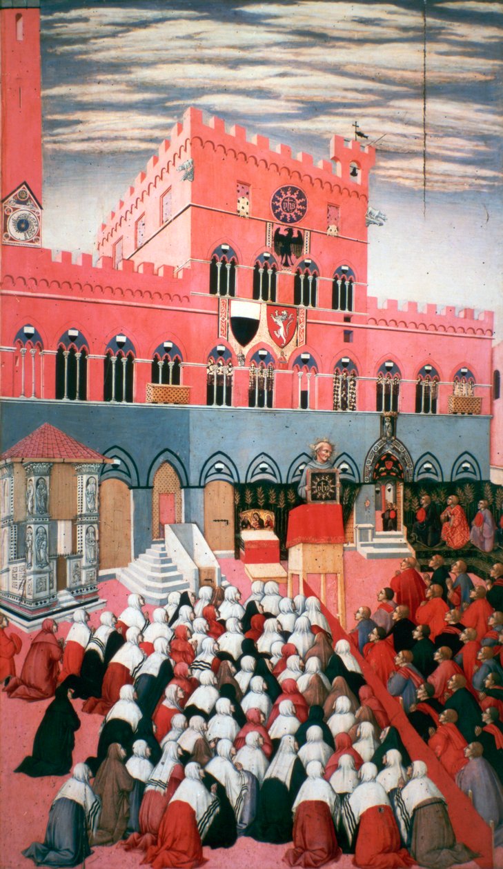 الوعظ سان برناردينو ، c1426-1481 بواسطة سانو دي بيترو