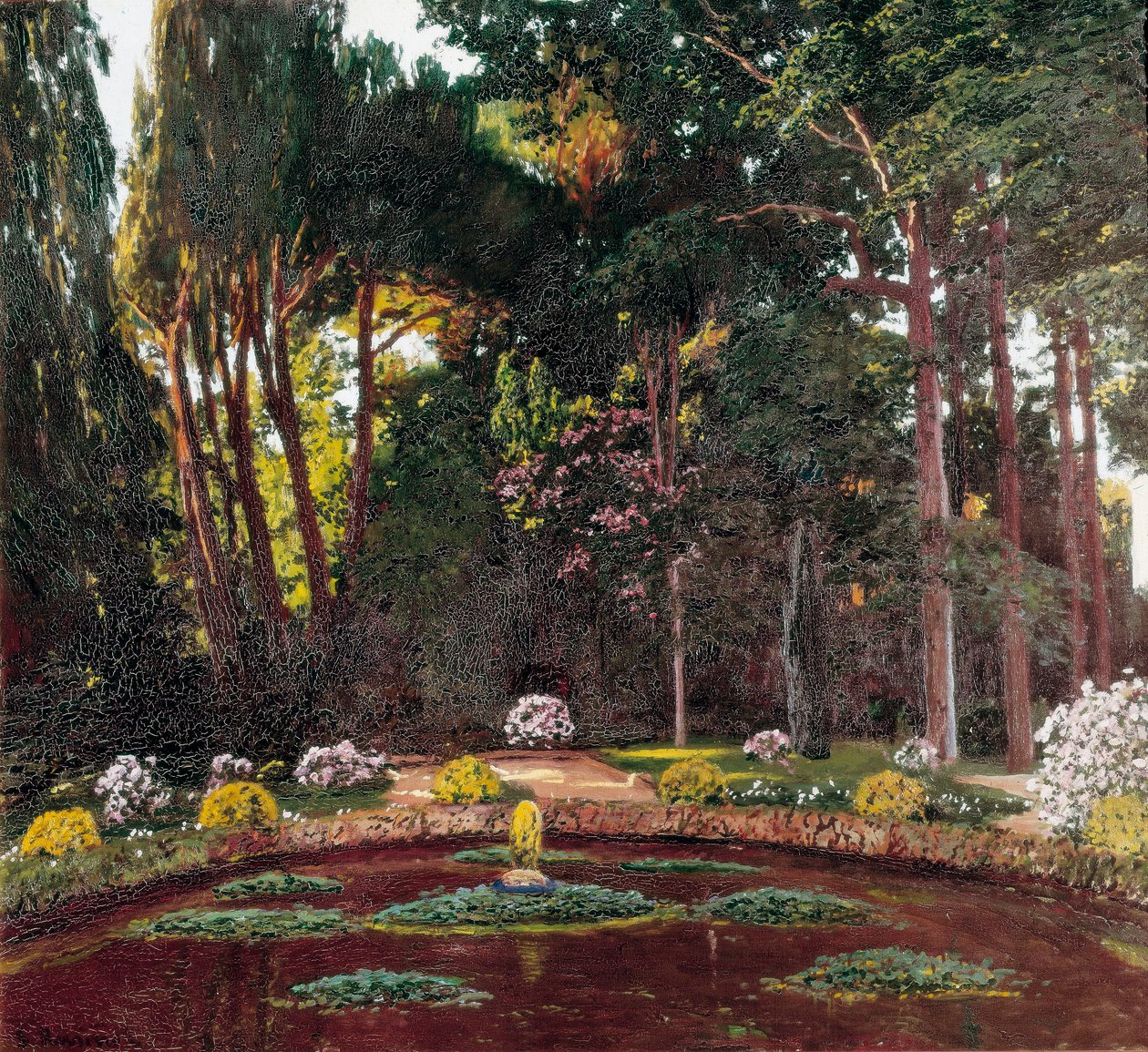 فن الآرت نوفو "الحديقة" (آربوسيس). رسم سانتياغو روسينول و (ط) براتس (1861-1931) أواخر القرن التاسع عشر El Vendrell. بيت متحف باو كاسالز. بواسطة سانتياغو روسينول إي براتس