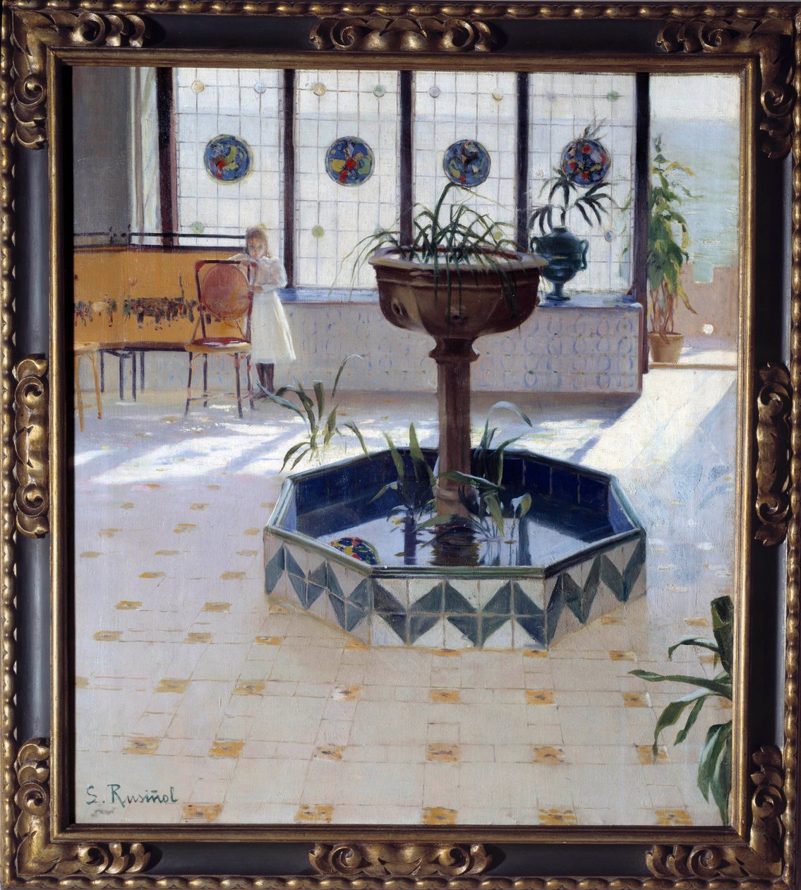 النافورة تحت الشرفة لوحة سانتياغو روسينول y (i) Prats (1861-1931) 1894 مجموعة خاصة بواسطة سانتياغو روسينول إي براتس