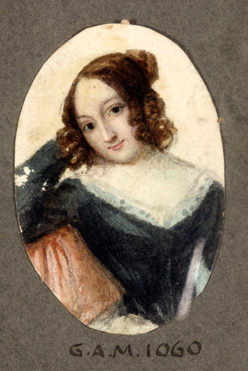 فتاة شابة بابتسامة تجسس لوحة رسمها سانتو باناريو (1786-1871) جينات القرن التاسع عشر ، جاليريا دي آرت موديرنا بواسطة سانتو باناريو