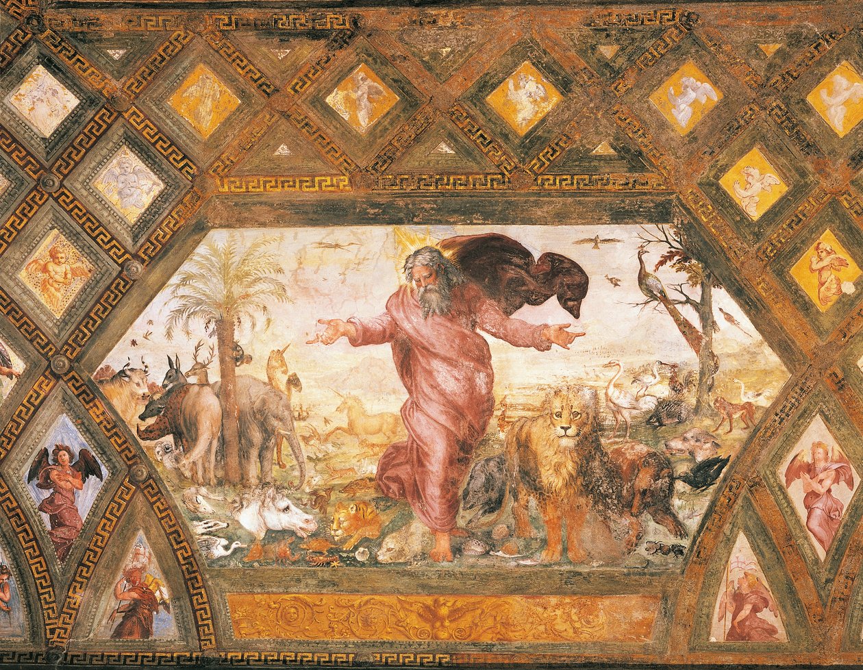 Creation of the animals بواسطة سانزيو أوربينو (ورشة عمل) رافائيل
