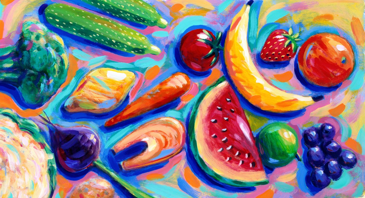 الغذاء (الاكريليك على البطاقة) بواسطة سارة هايوارد