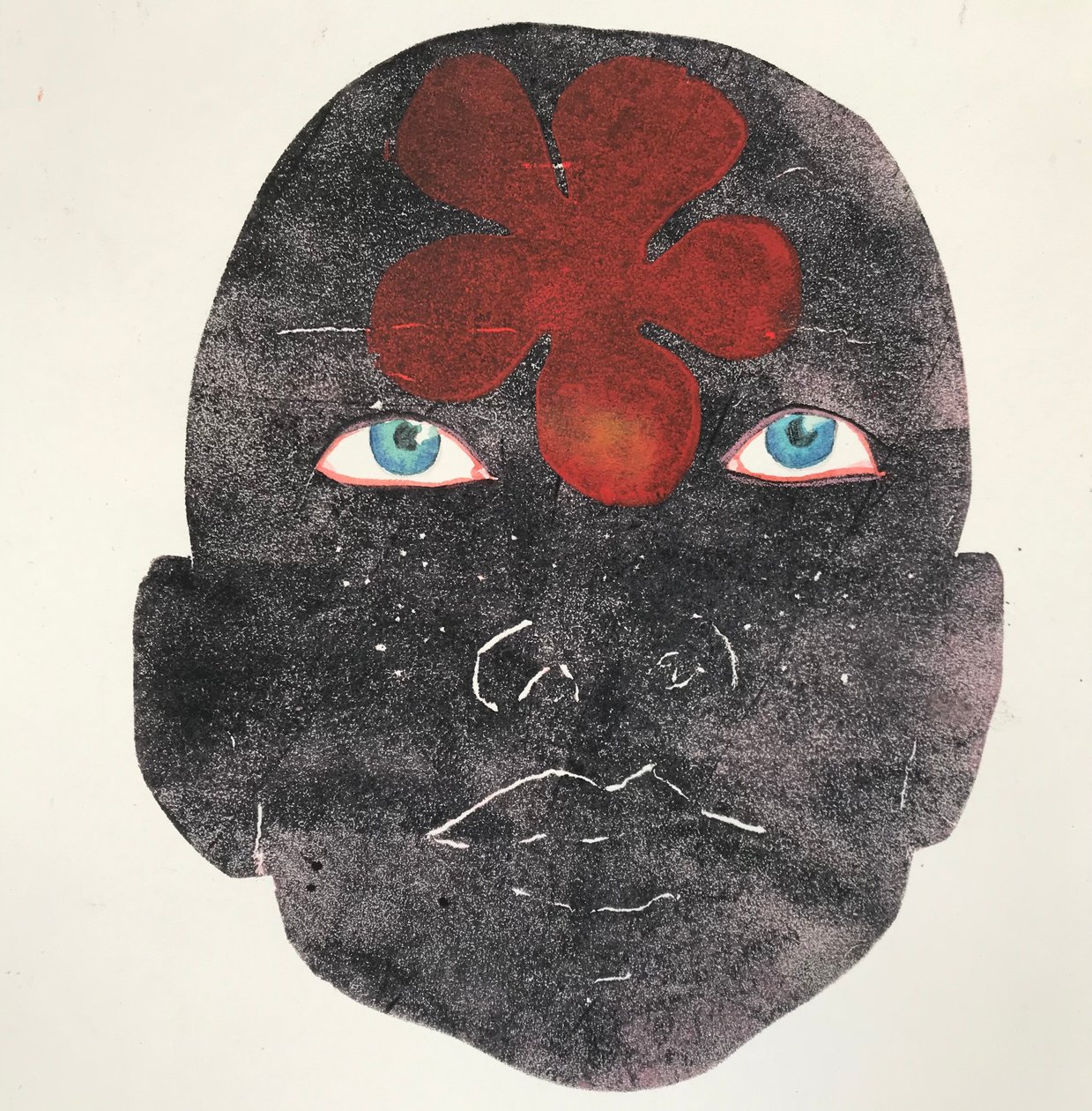 "حياة السود مهمة" 2020، (monoprint) بواسطة سارة طومسون إنجلز