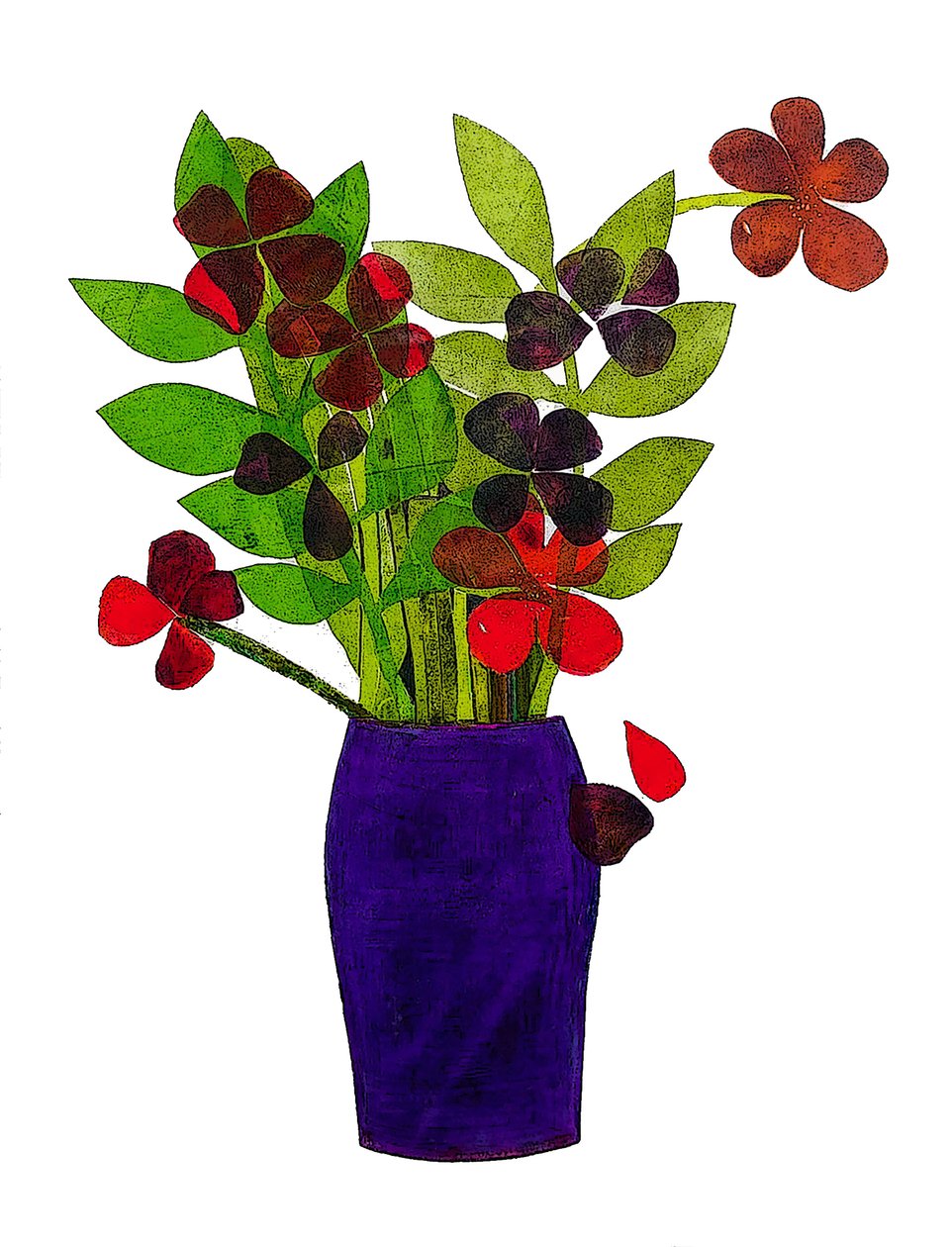 وعاء بنفسجي 2020 (Monoprint) بواسطة سارة طومسون إنجلز