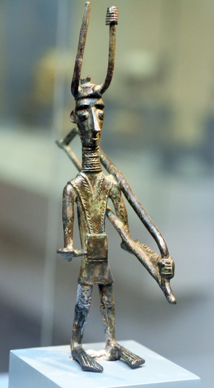 تمثال برونزي لمحارب ، حوالي 1800-1200 قبل الميلاد (برونزي) بواسطة حضارة سردينيا نوراجيك