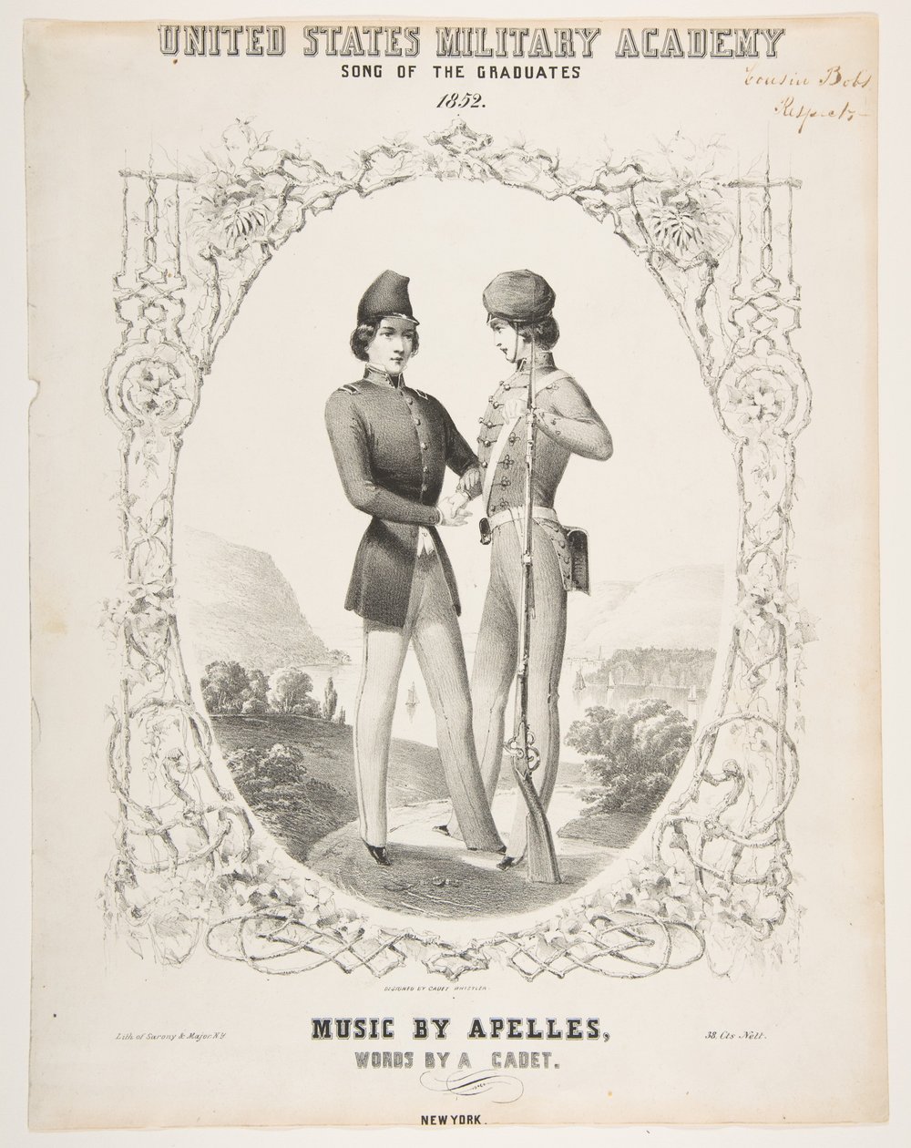 الأكاديمية العسكرية للولايات المتحدة: أغنية الخريجين ، 1852. بواسطة ساروني وشركاه