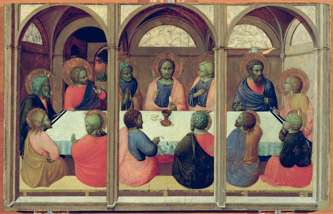 العشاء الأخير ، من Arte della Lana Altarpiece ، c.1426 بواسطة ستيفانو ساسيتا