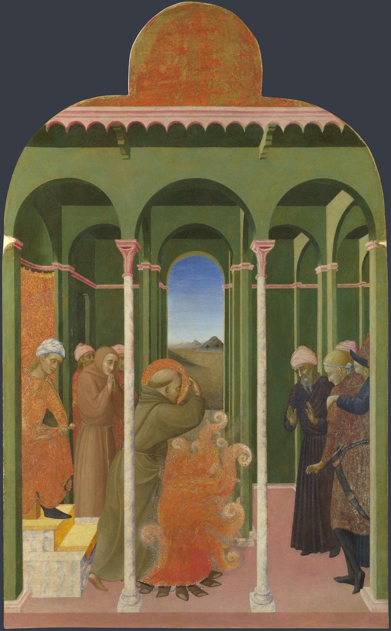 القديس فرنسيس أمام السلطان من بورجو ديل سانتو سيبولكرو Altarpiece ، 1437-1444 بواسطة ساسيتا