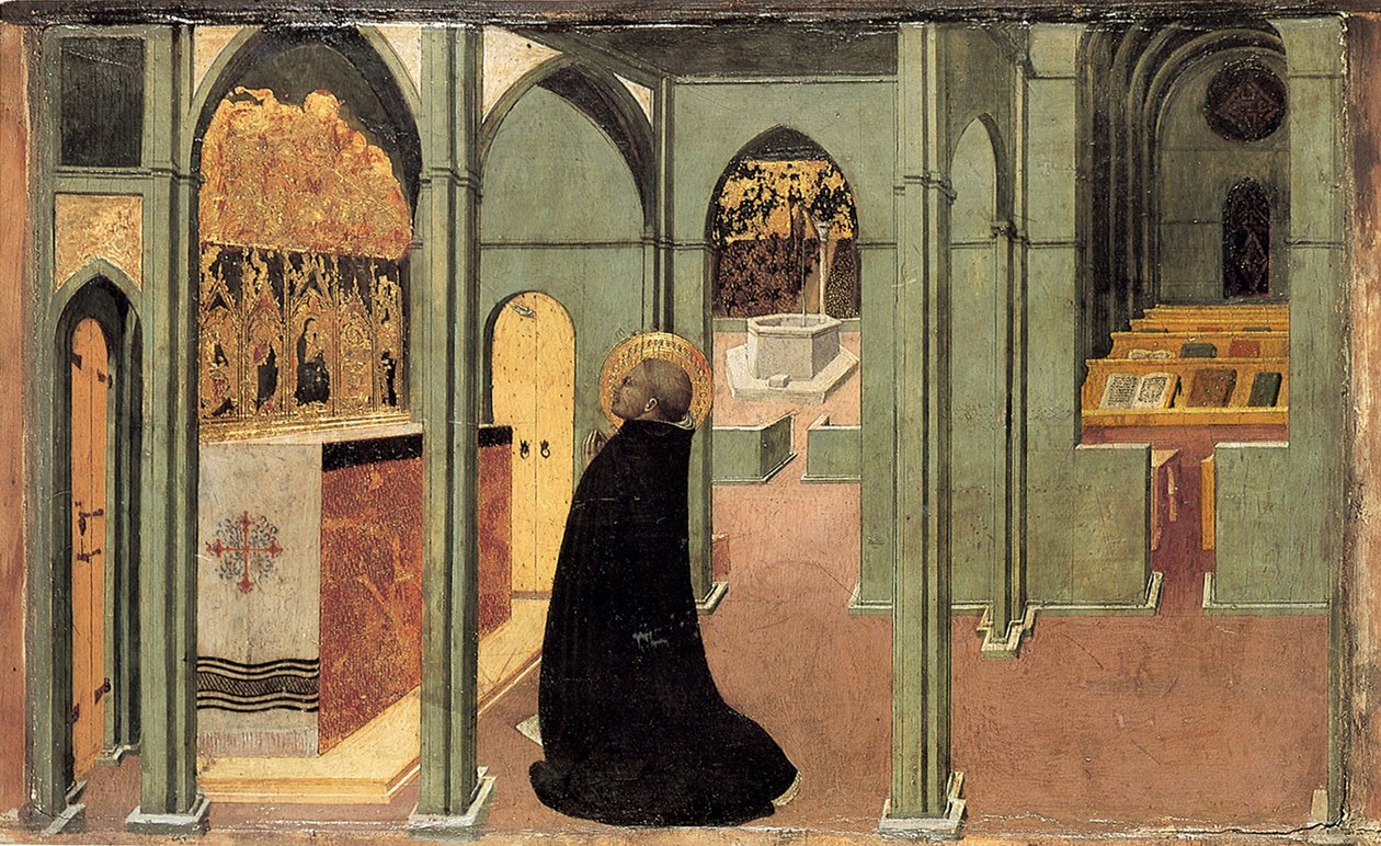 القديس توما الاكويني في الصلاة ، 1428-1432 بواسطة ساسيتا
