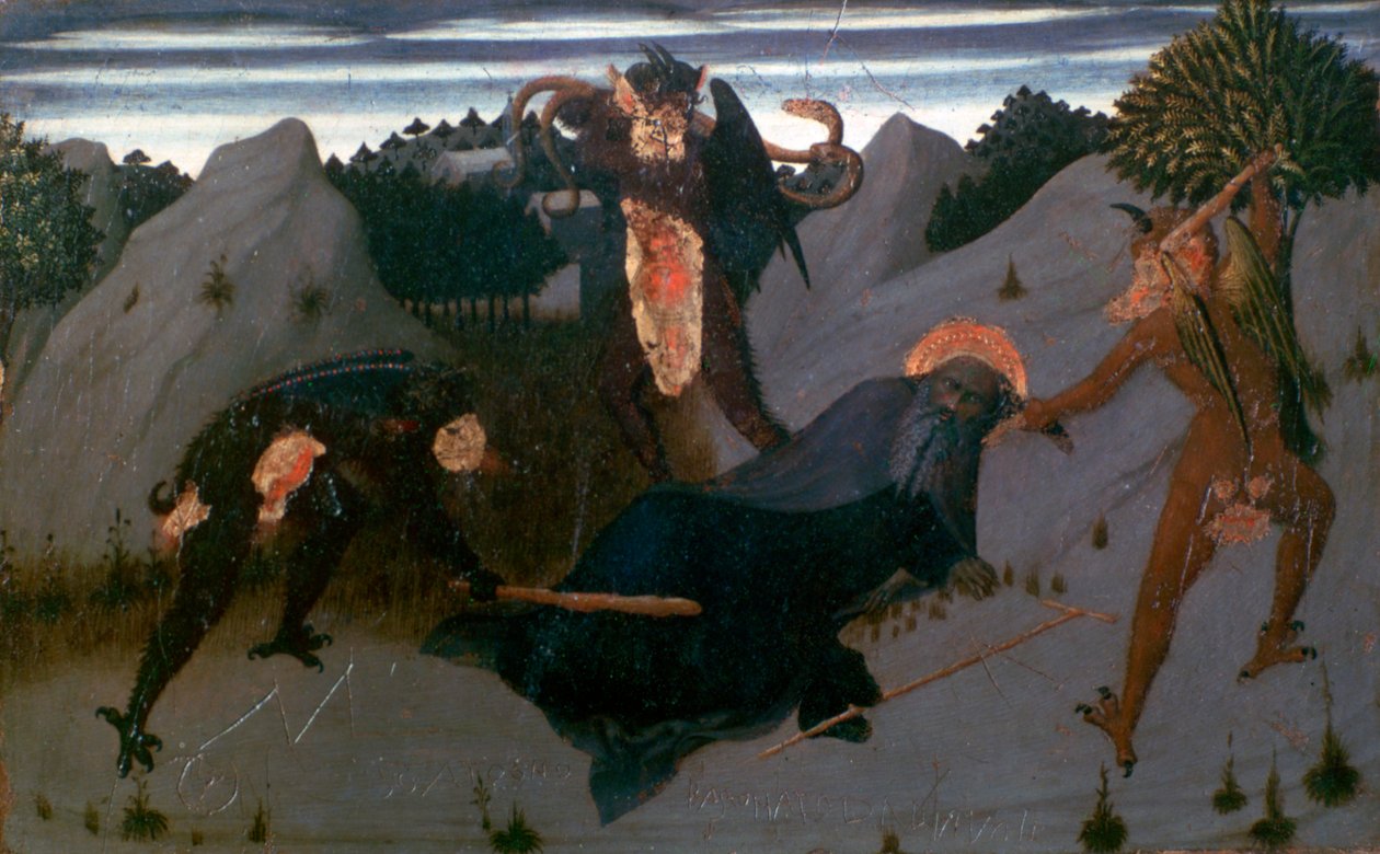 سانت أنتوني للضرب من قبل الشياطين ، 1423-1426 بواسطة ساسيتا