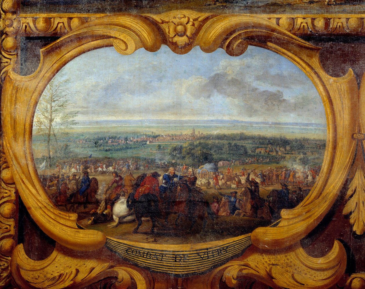 أعمال لويس الثاني من بوربون ، أمير كوندي (بوربون كوندي) (غراند كوندي) (1621-1686) ، تفاصيل معركة فيتري - رسم بواسطة Savior Le Conte (Leconte ، Le Comte ، Lecomte) (1659-1694) 17 قرن شانتيلي ، متحف كوندي بواسطة سوفور لو كونتي