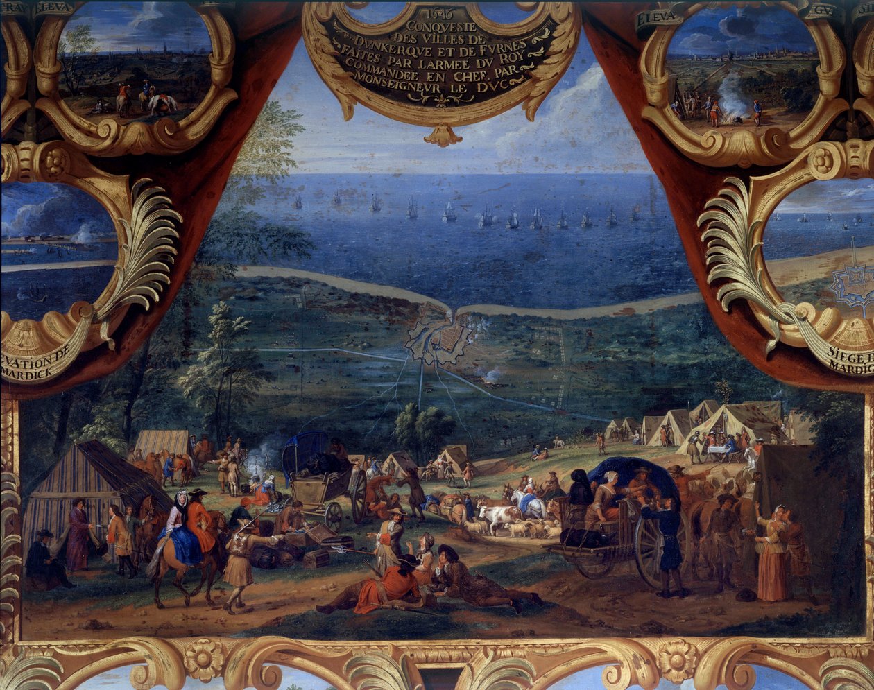 تصرفات الأمير لويس الثاني من بوربون كوندي (بوربون كوندي) المعروفة باسم غراند كوندي (1621-1686): معركة دونكيرك وفرنيس (1646) خلال حرب الثلاثين عامًا - رسم بواسطة Savior Le Conte (Leconte ، Le Comte ، Lecomte) (1659-1694) بواسطة سوفور لو كونتي