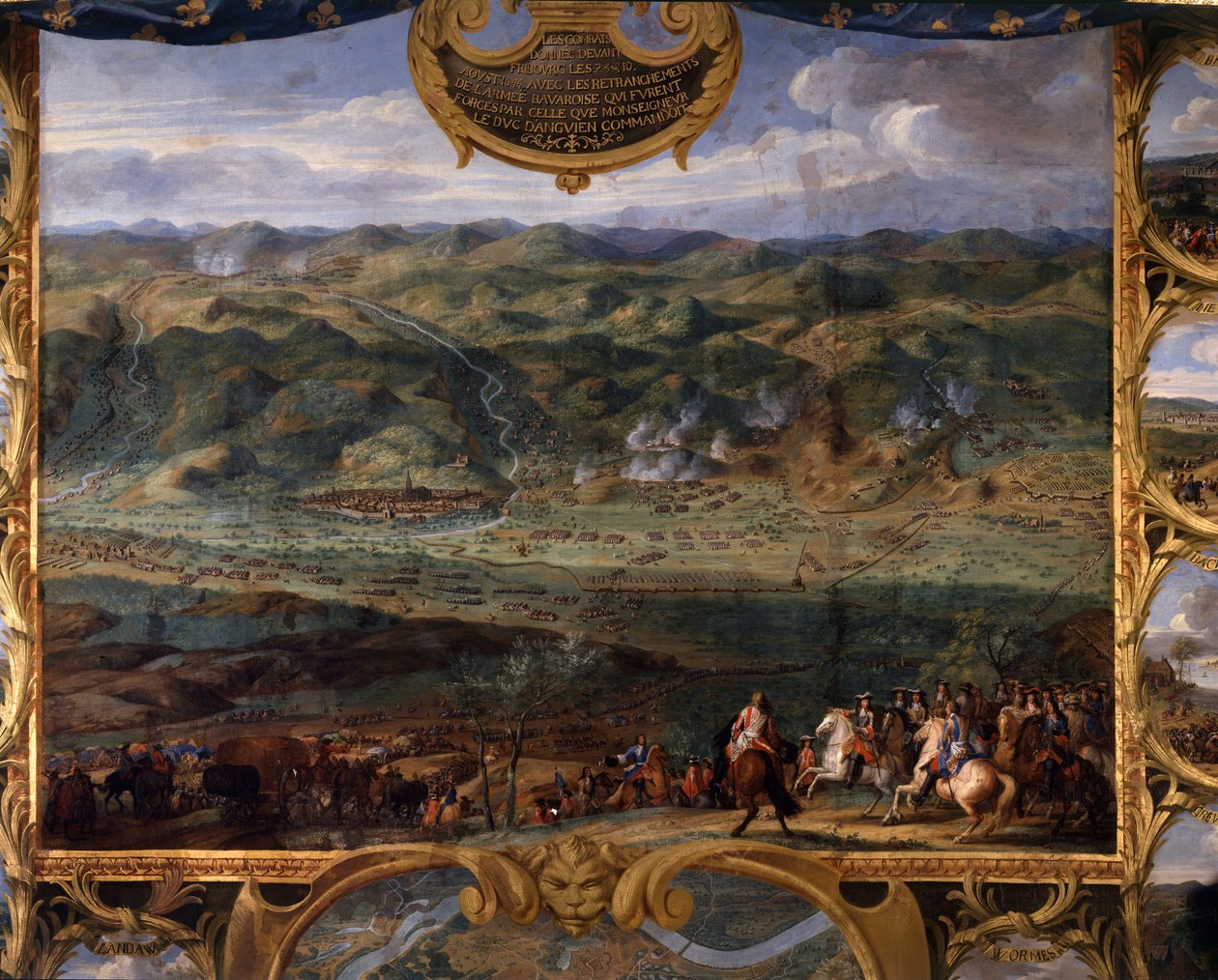 تصرفات الأمير لويس الثاني من بوربون كوندي (بوربون كوندي) المعروفة باسم جراند كوندي (1621-1686): معركة فريبورغ (1644) خلال حرب الثلاثين عامًا - رسم المنقذ ذا تيل (Leconte ، الكونت ، Lecomte ) (1659-1694) بواسطة سوفور لو كونتي