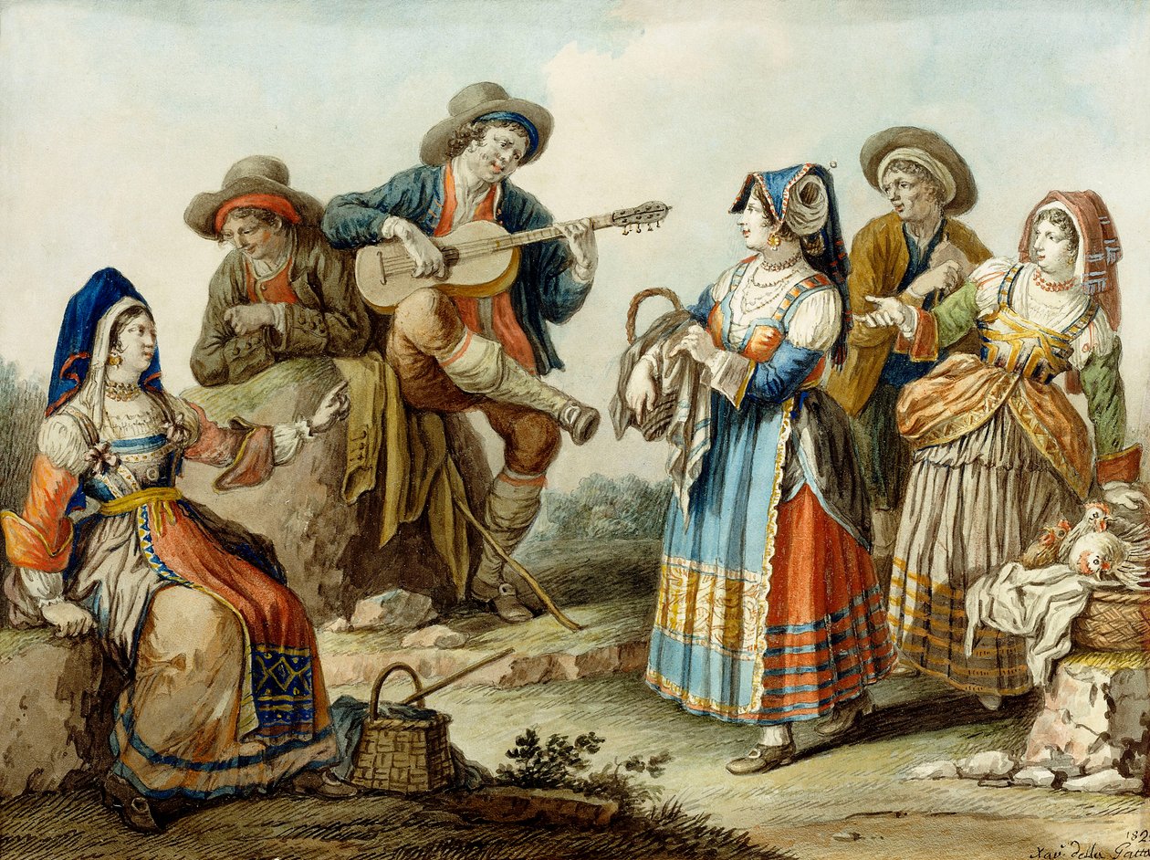 أغنية نابولية ، 1882 بواسطة Saviero Xavier della Gatta