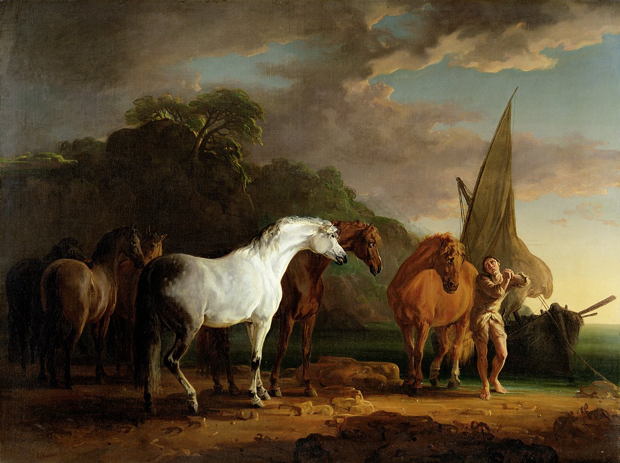 جاليفر يأخذ إجازته النهائية لأرض Houyhnhnms ، c.1769 بواسطة ساوري جيلبين