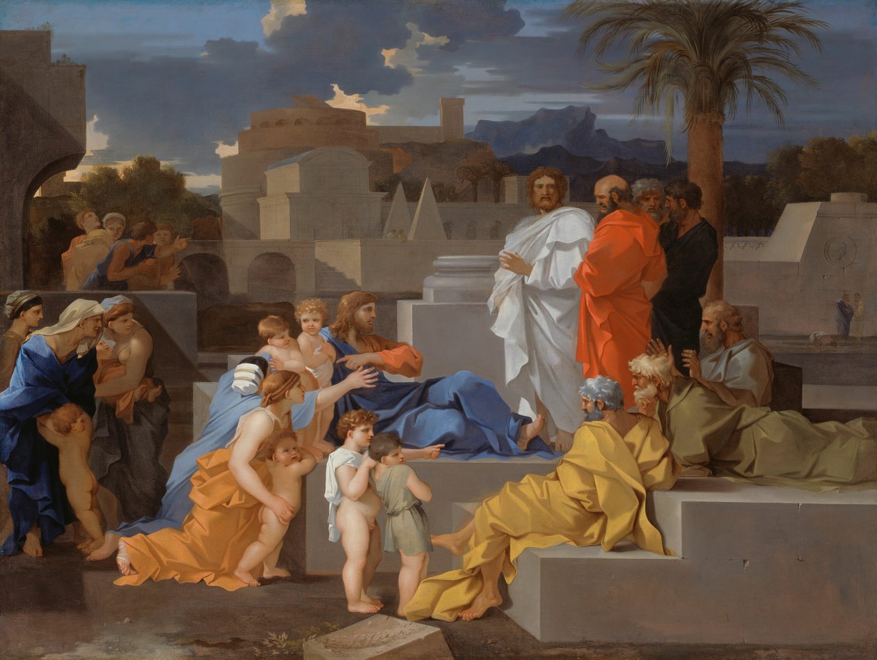 المسيح يقبل الأطفال ، ج. 1655. بواسطة سيباستيان بوردون