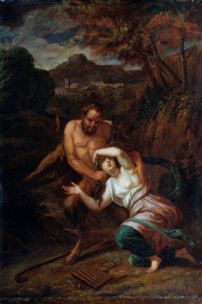 Pan and the Nymph Syrinx ، القرن السابع عشر بواسطة سيباستيان بوردون