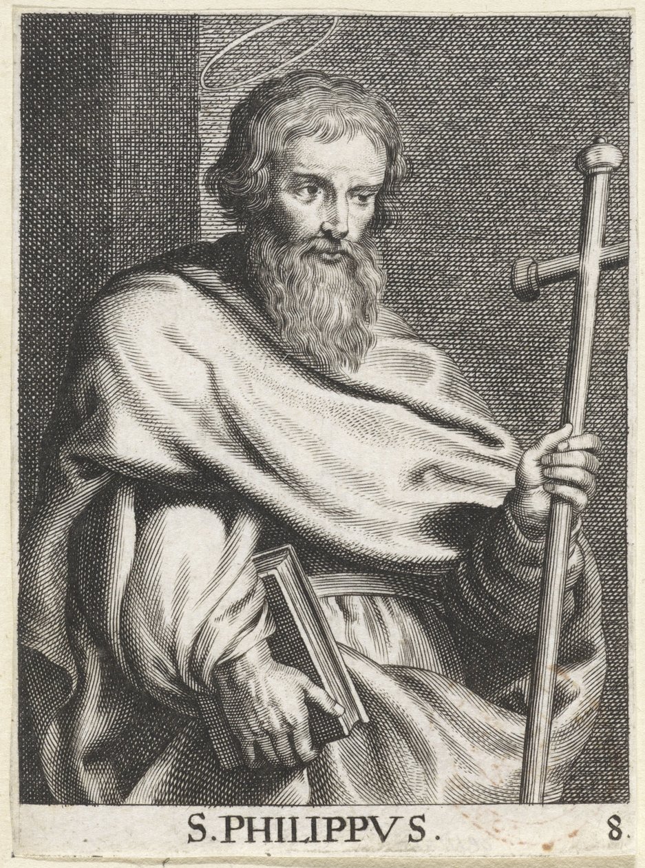 فيليبوس S. Philippus (العنوان على الكائن) المسيح ومريم والرسل (عنوان السلسلة) بواسطة تأنيب آدامز. قيمة بول (ربما)