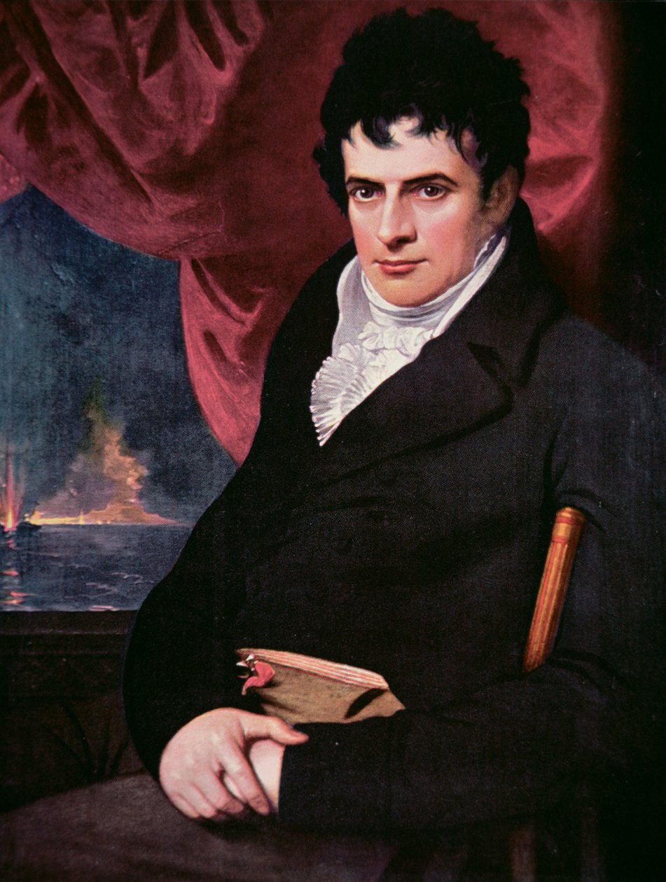Robert Fulton (1765-1815) (oil on canvas) بواسطة المدرسة الأمريكية