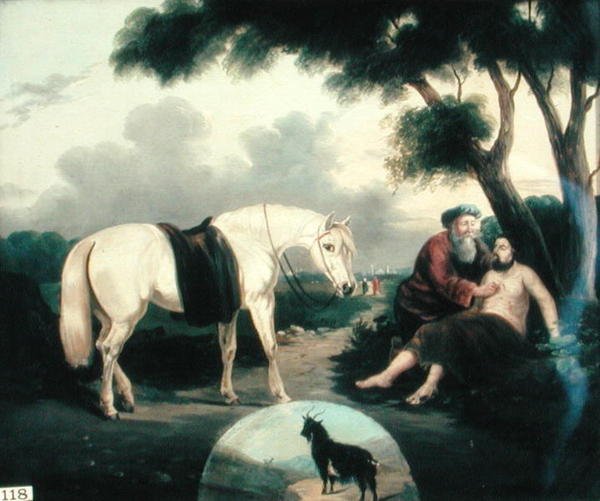 السامري الصالح (زيت على قماش) بواسطة المدرسة الأمريكية