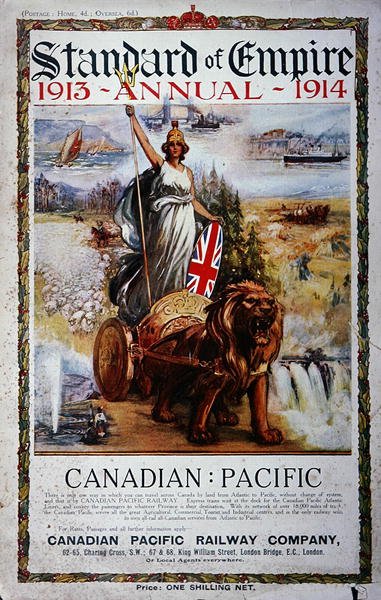 إعلان على غلاف Standard of Empire Annual 1913-14 (لون ليثو) بواسطة المدرسة الكندية