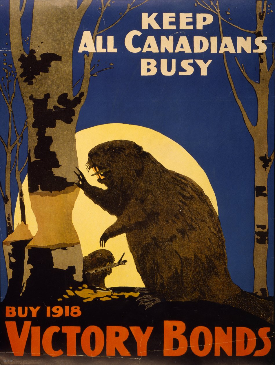 اجعل جميع الكنديين مشغولين: اشترِ 1918 Victory Bonds ، حوالي 1918 (لون ليثو) بواسطة المدرسة الكندية