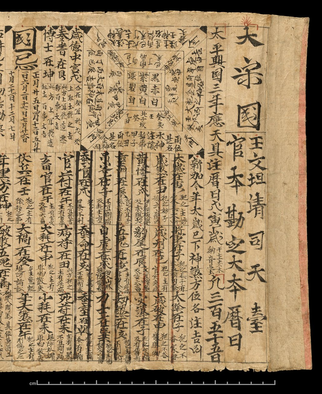 التقويم 978 م ، دونهوانغ موغاو ، الصين ، ج 978 (حبر على ورق) بواسطة المدرسة الصينية