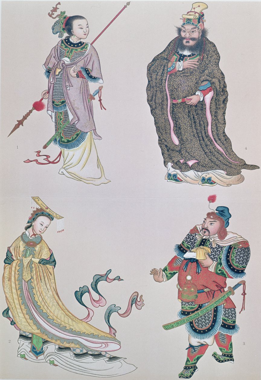 Heroes and Heroines of Chinese History, including Empress Wu بواسطة المدرسة الصينية