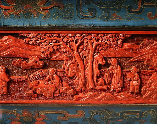 Jardiniere ، فترة Qianlong (1736-95) (خشب مطلي بالورنيش) (تفاصيل 272175) بواسطة المدرسة الصينية