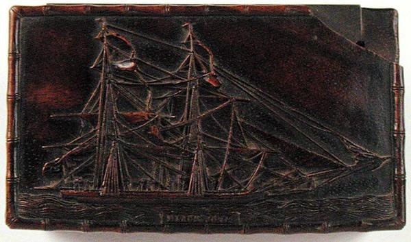 Snuffbox ، حوالي 1840 (خشب) بواسطة المدرسة الصينية