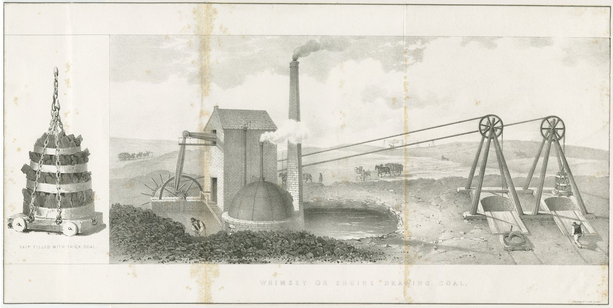دودلي - "Whimsey or Engine Drawing Coal": الطباعة الحجرية ، و [؟ القرن التاسع عشر] (طباعة) بواسطة مدرسة اللغة الإنجليزية
