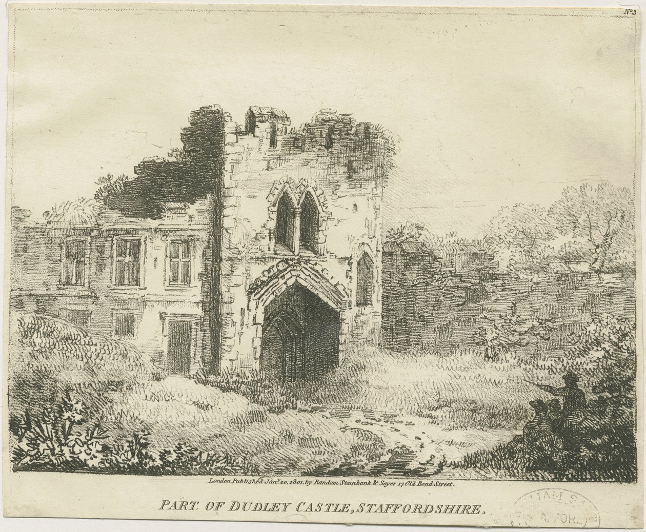 قلعة دودلي - The Gatehouse: الطباعة الحجرية ، nd [c 1801] (طباعة) بواسطة مدرسة اللغة الإنجليزية