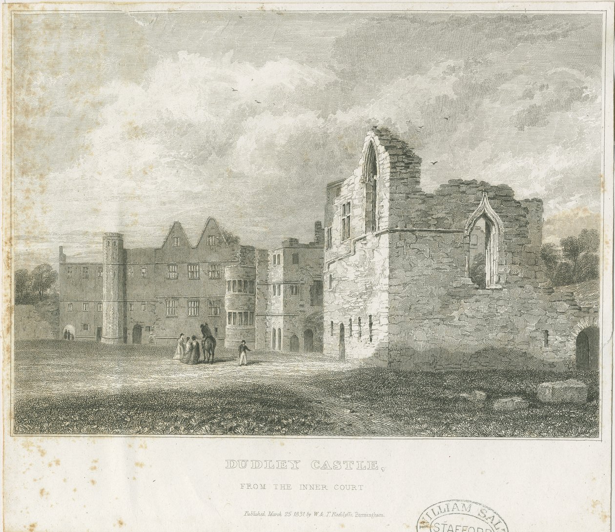 قلعة دودلي - The Keep: engraving، nd [c1831] (طباعة) بواسطة مدرسة اللغة الإنجليزية