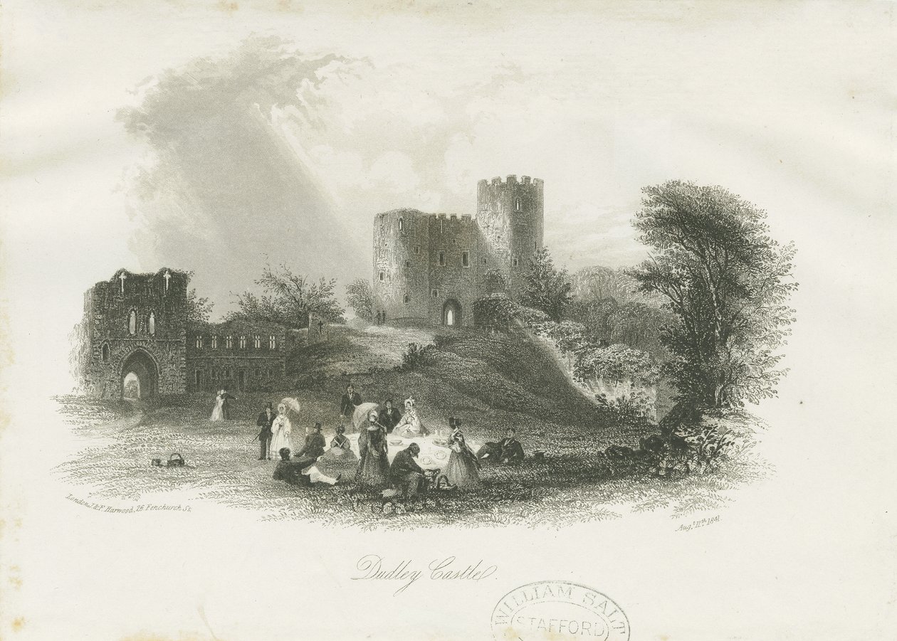 قلعة دودلي - The Keep: نقش على الفولاذ (نقش) ، بدون تاريخ [عام 1841] (طباعة) بواسطة مدرسة اللغة الإنجليزية