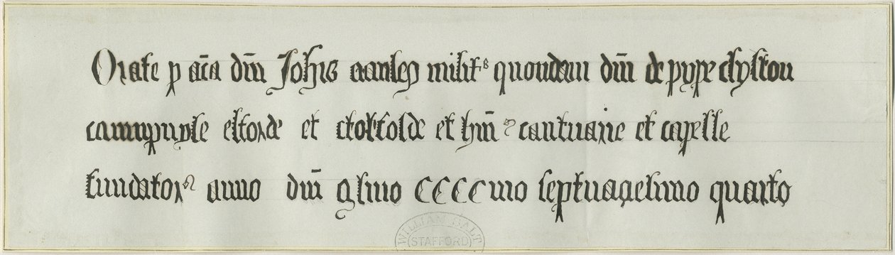 Elford Church: Tomb of Sir John Stanley: pen and ink drawing, nd [?19th cent] (drawing) بواسطة مدرسة اللغة الإنجليزية