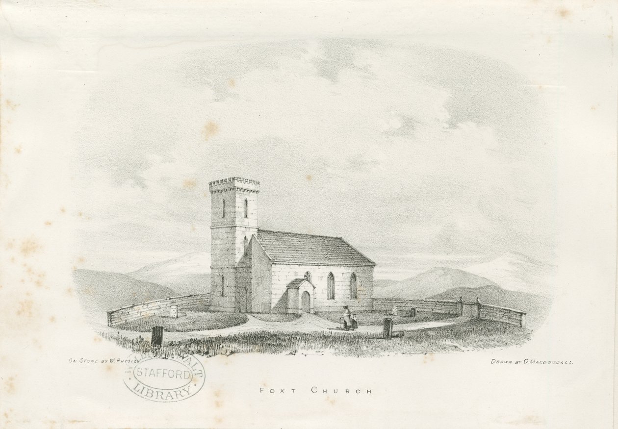 كنيسة فوكست: الطباعة الحجرية ، بدون تاريخ [عام 1840] (طباعة) بواسطة مدرسة اللغة الإنجليزية