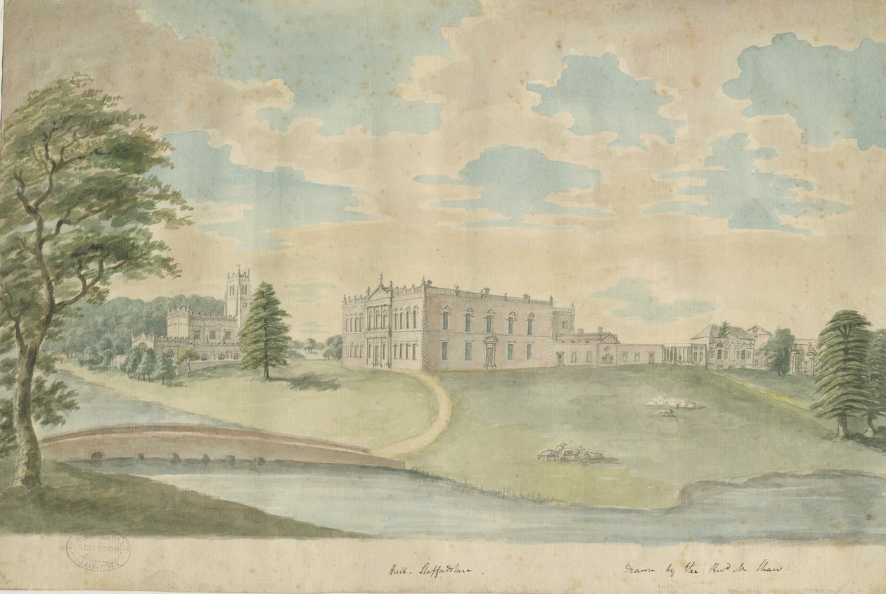 موقع غير معروف - القاعة: الرسم بالألوان المائية ، بدون تاريخ [1762-1802] (رسم) بواسطة مدرسة اللغة الإنجليزية