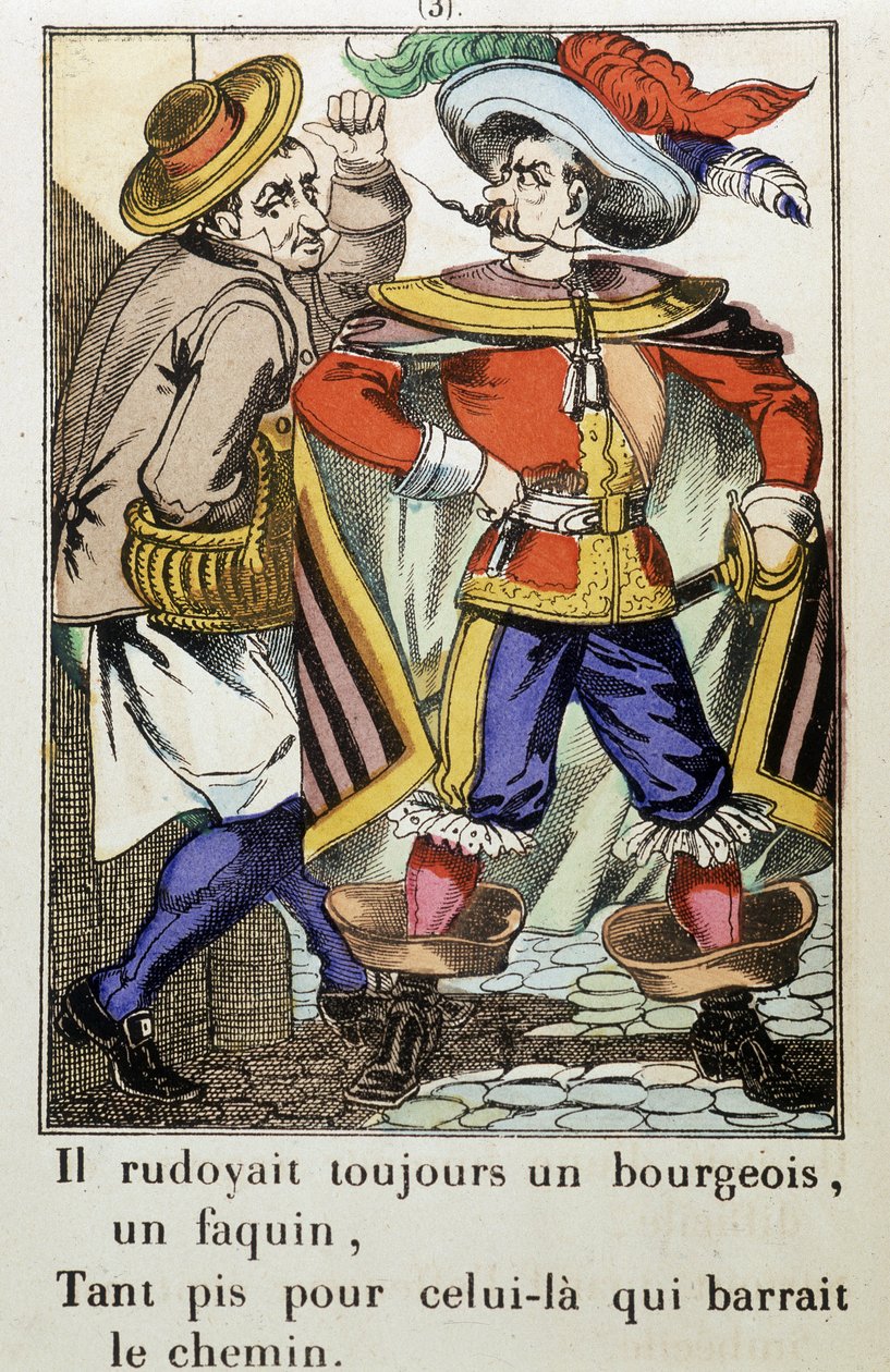 الكابتن فراكاس: "" كان دائمًا يهدد برجوازية ... "رواية بقلم ثيوفيل غوتييه (1811-1872) - صورة إبينال بواسطة المدرسة الفرنسية